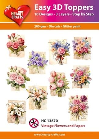 Easy 3D toppers - Vintage flowers