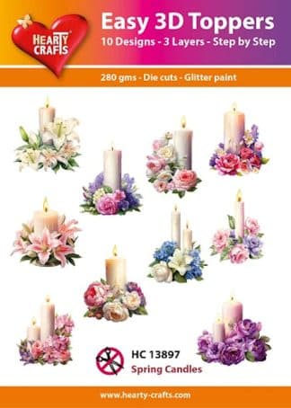 Easy 3D toppers - Spring candles